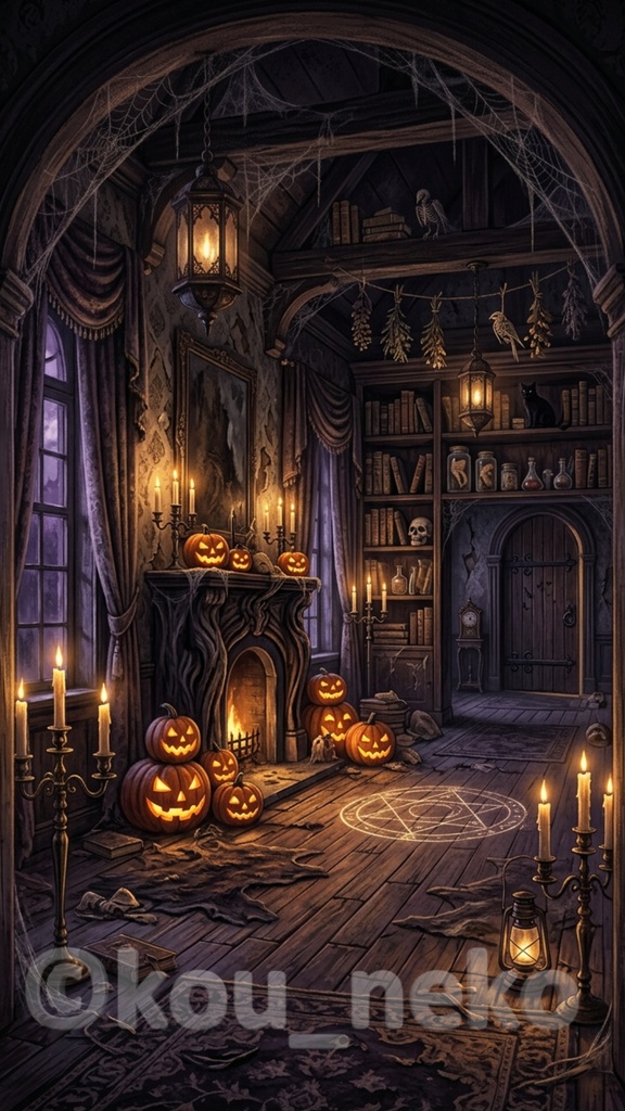 【SNSバナー用】ハロウィン 縦型背景素材(静止画) 全12枚