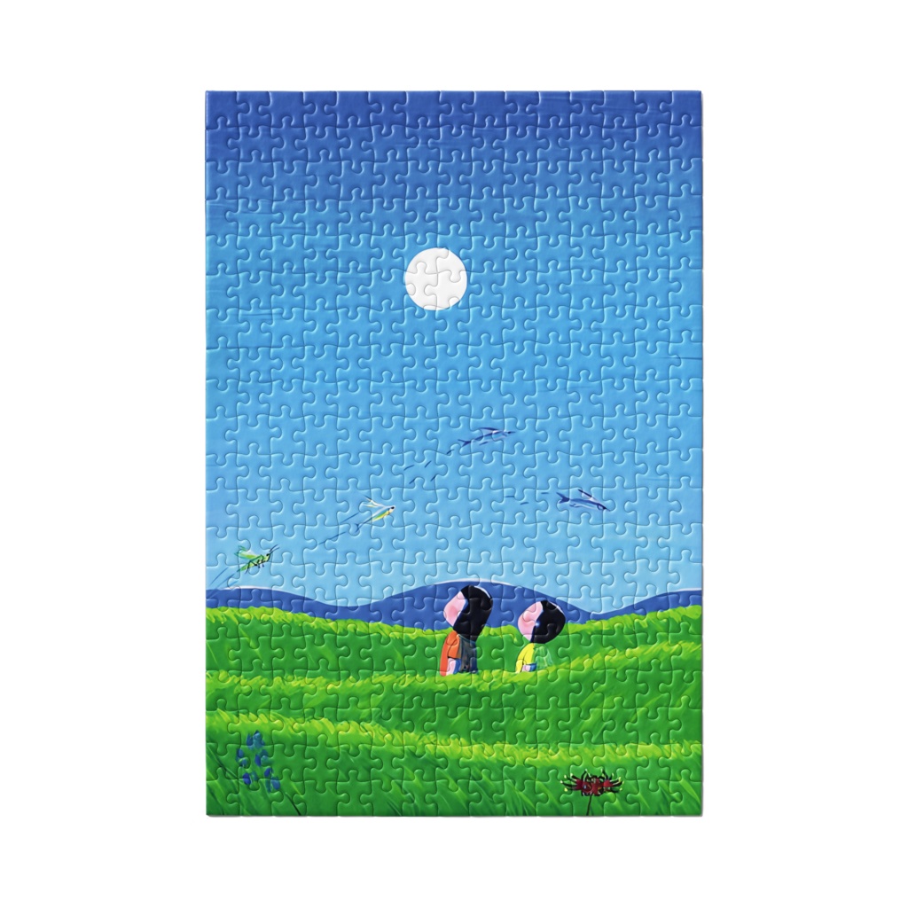 アートとメルヘンと創作の森のノスタルジック童画 「稲穂の海」(画・秋野あかね)