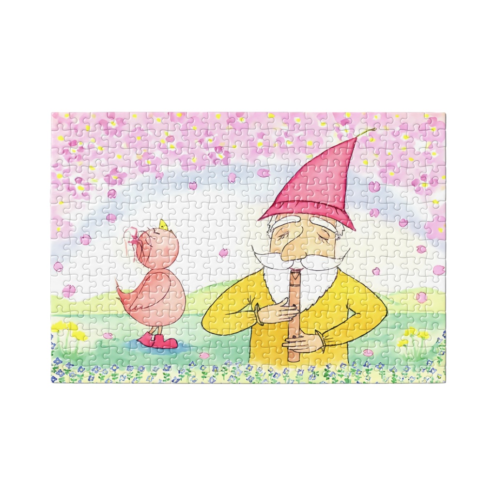 アートとメルヘンと創作の森のノスタルジック童画 「ピピのつばさ・ピピとサクランボおじいさんの笛」(画・おおくぼみつゆき)