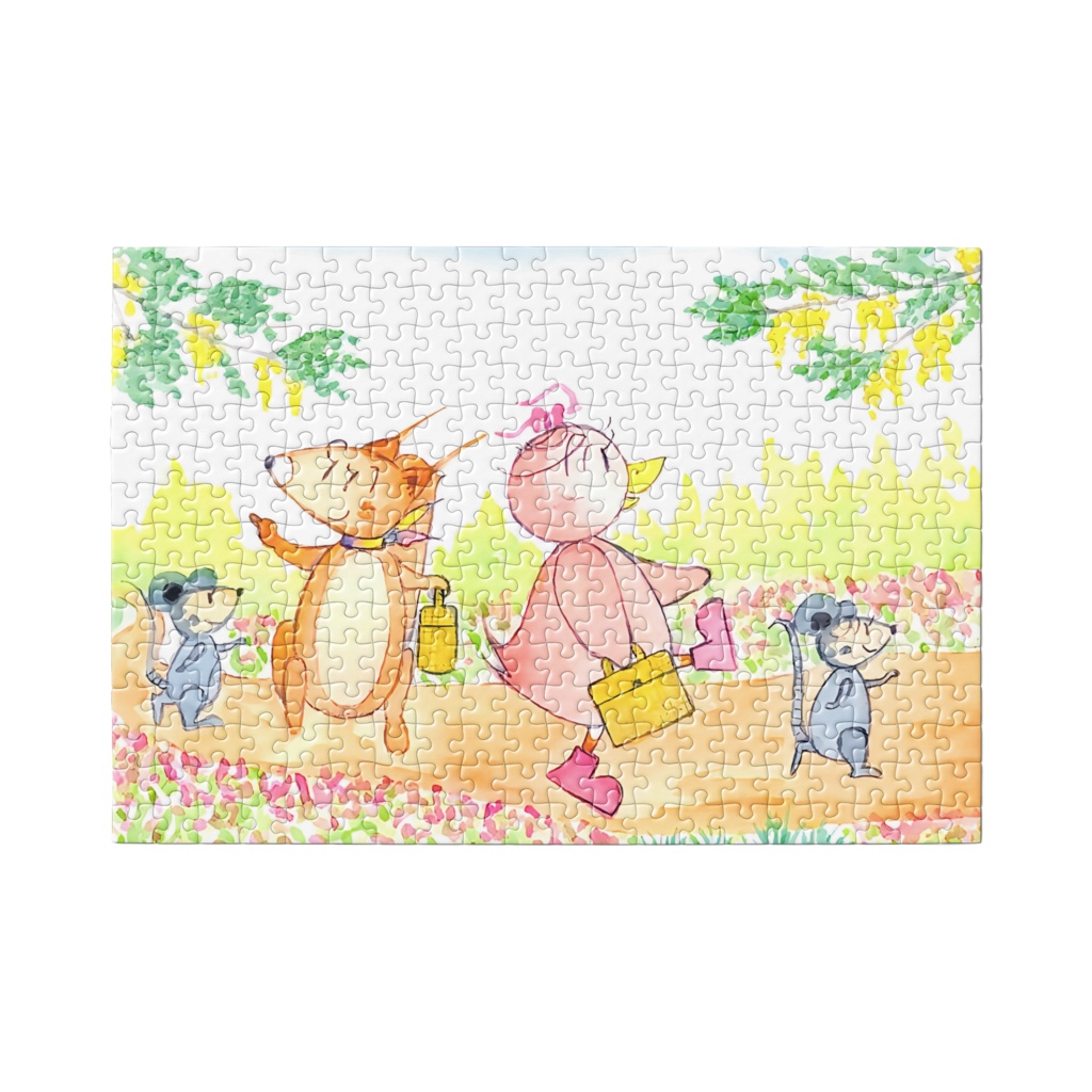 アートとメルヘンと創作の森のノスタルジック童画 「ピピとリスのチキチキとハイキング」(画・おおくぼみつゆき)