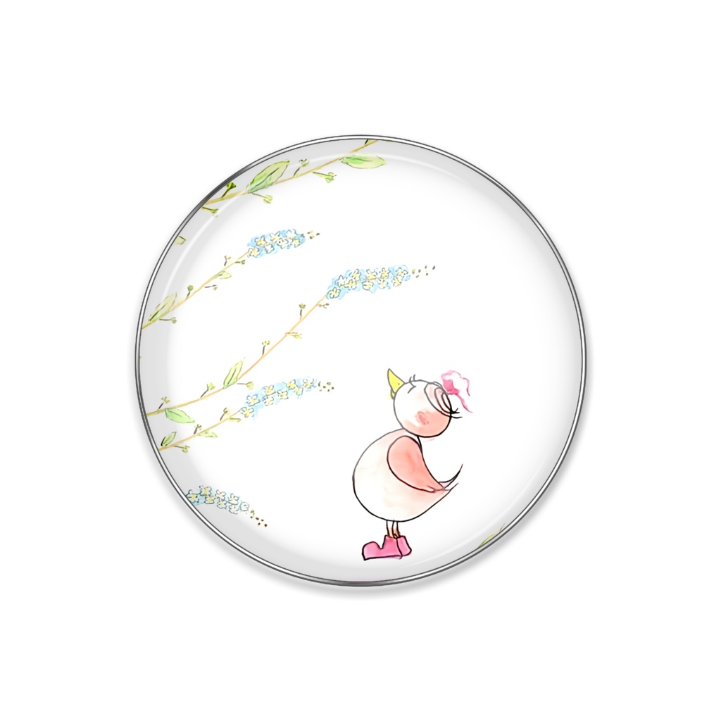アートとメルヘンと創作の森のノスタルジック童画 「ピピと青い花」(画・おおくぼみつゆき)