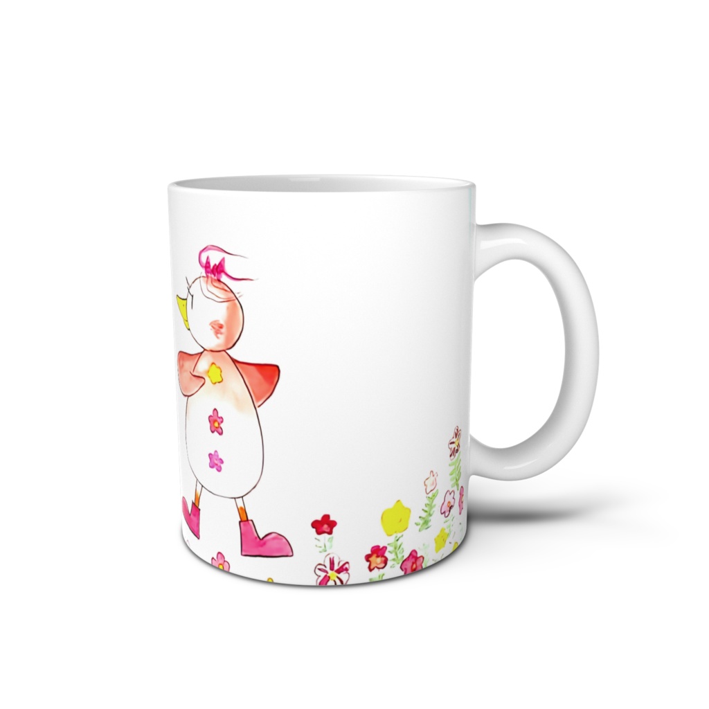 アートとメルヘンと創作の森のノスタルジック童画 「ピピとリスのチキチキの花のボタン」(画・おおくぼみつゆき)