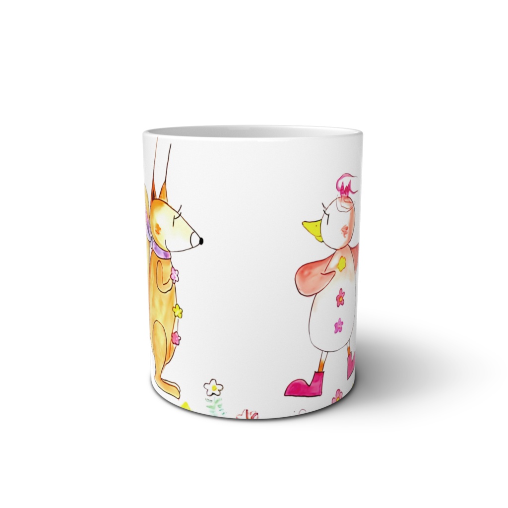 アートとメルヘンと創作の森のノスタルジック童画 「ピピとリスのチキチキの花のボタン」(画・おおくぼみつゆき)