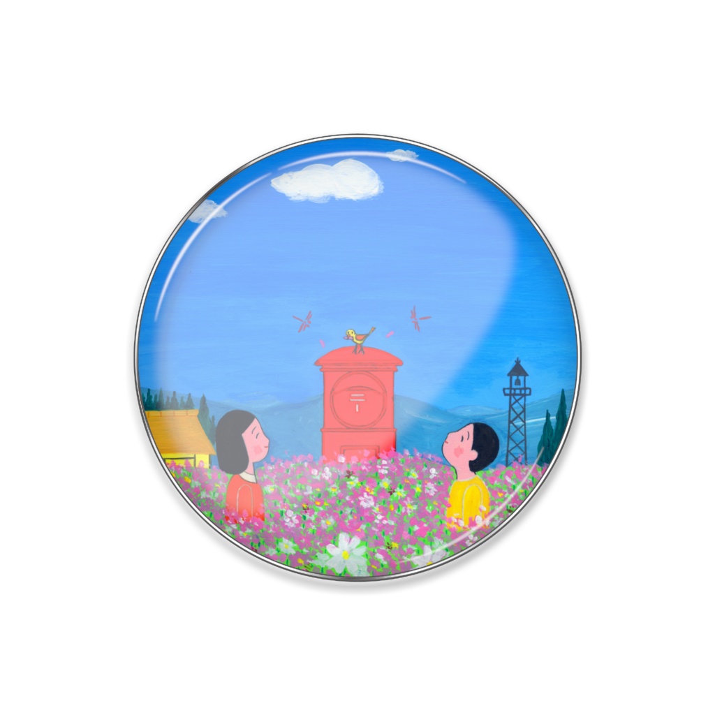 アートとメルヘンと創作の森のノスタルジック童画 「花びらの手紙」(画・秋野あかね)　