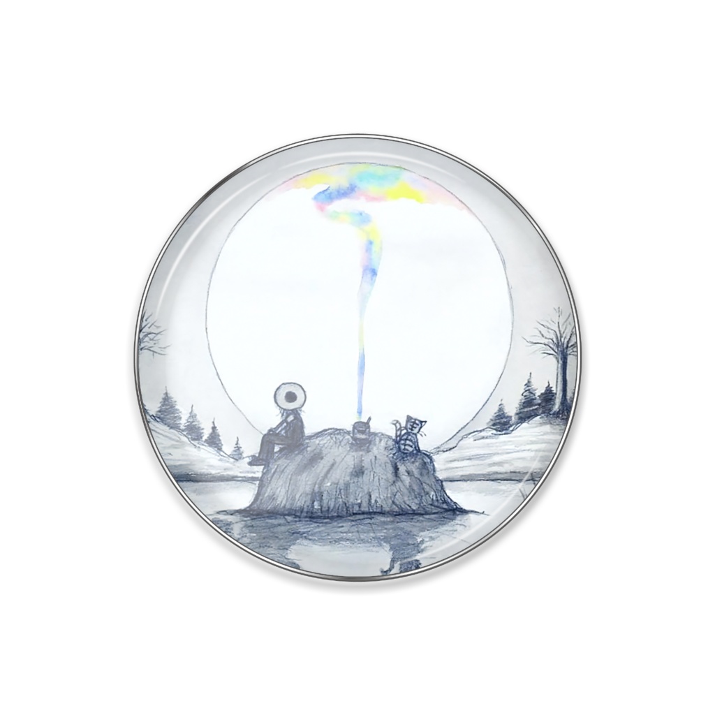 アートとメルヘンと創作の森のノスタルジック童画 「 虹を作ることのできる少年たペディアと猫のペトロ」(画・黒澤はるお)　