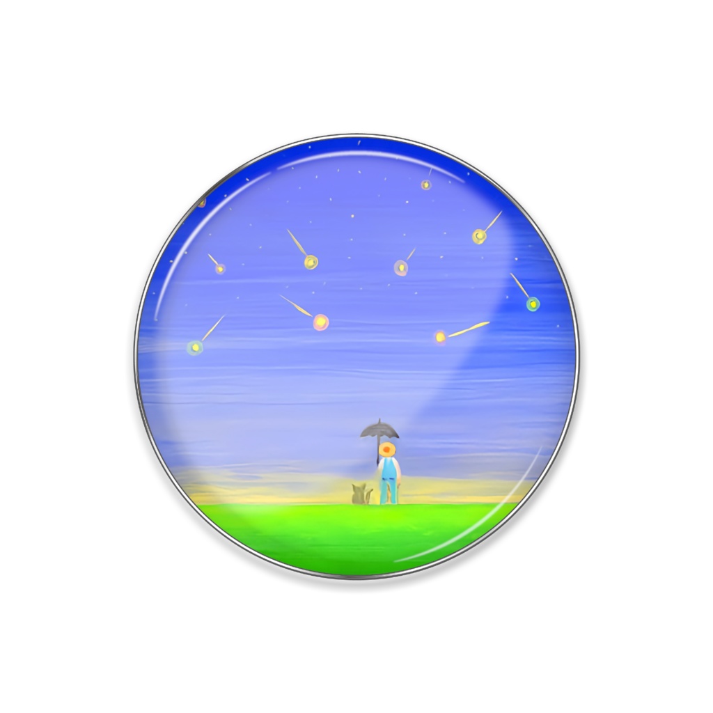 アートとメルヘンと創作の森のノスタルジック童画 「星の雨の降る夜」(画・黒澤はるお)