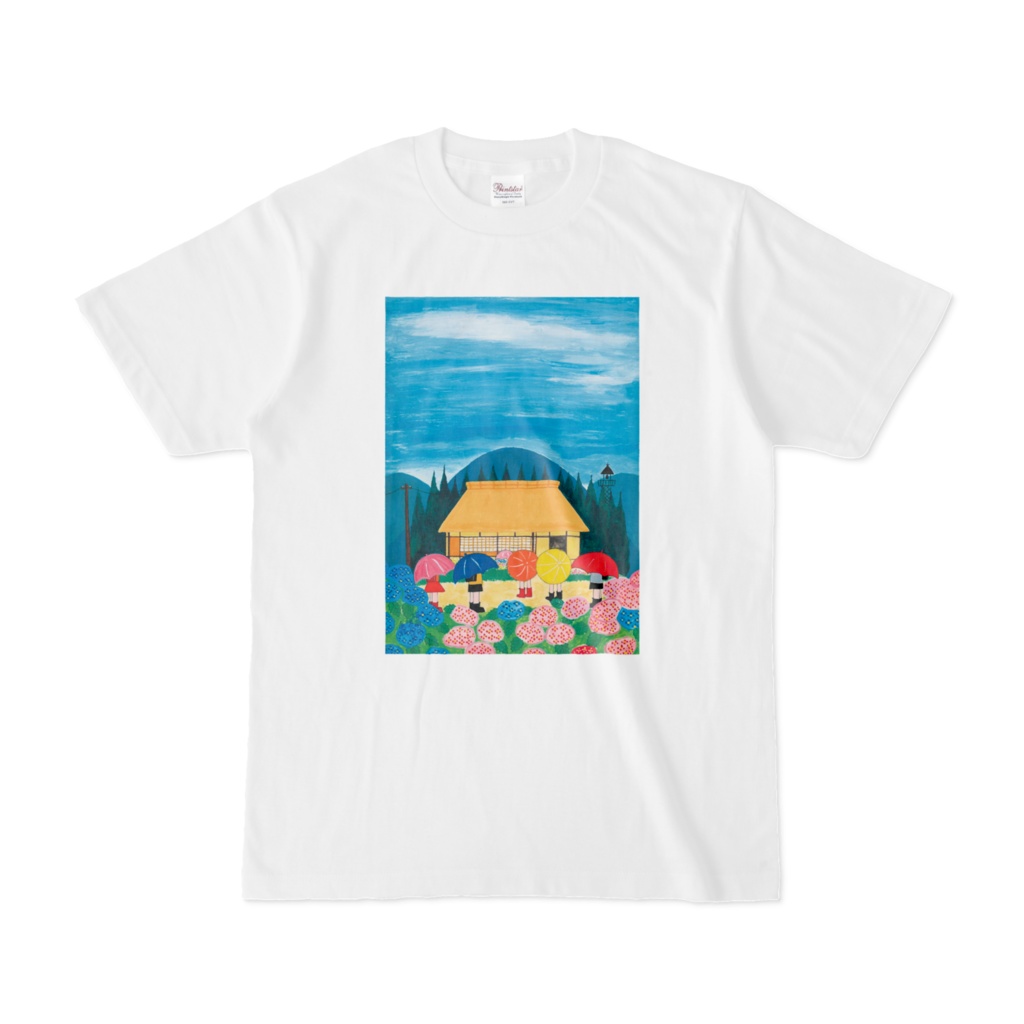アートとメルヘンと創作の森のノスタルジック童画 「梅雨に咲く花」(画・秋野あかね)