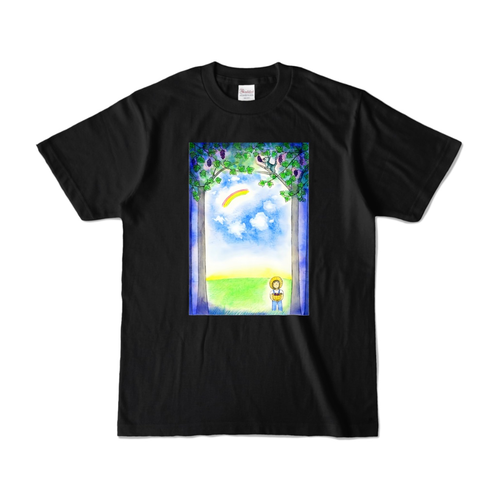 🎨アートとメルヘン🍀💖少年と猫「🍇山葡萄の詩🍂」 黒澤はるお画