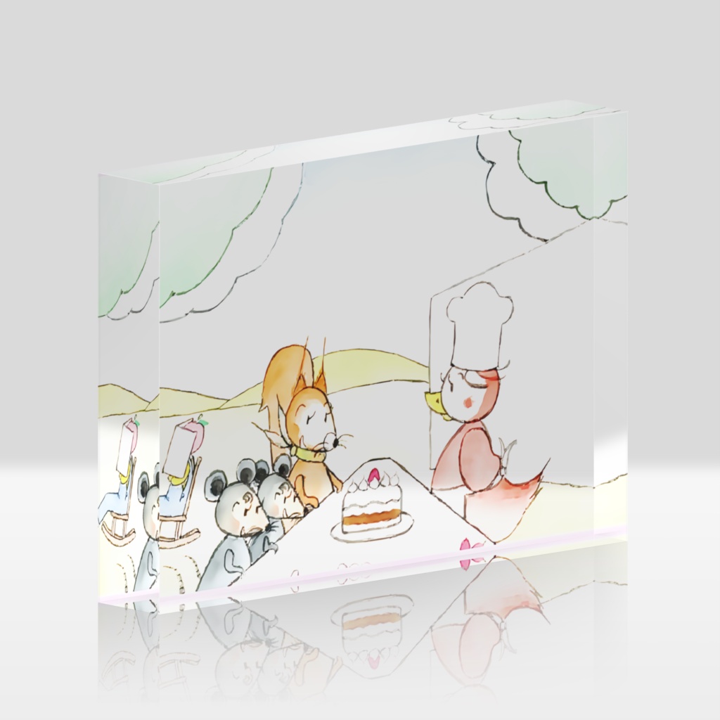 アートとメルヘンと創作の森のノスタルジック童画 「ピピのお料理教室」(画・おおくぼみつゆき)