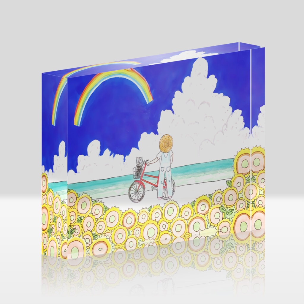 アートとメルヘンと創作の森のノスタルジック童画 「夏の終わりの海岸で」(画・黒澤はるお)