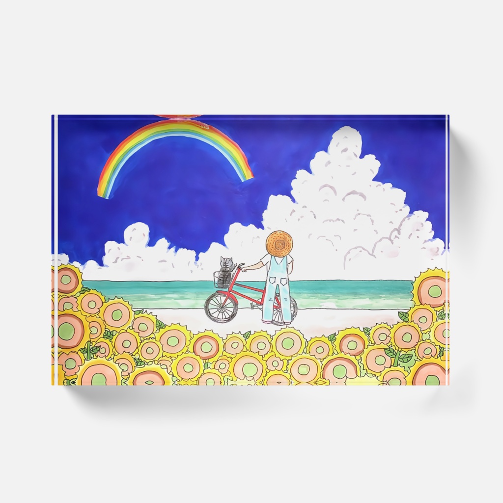 アートとメルヘンと創作の森のノスタルジック童画 「夏の終わりの海岸で」(画・黒澤はるお)