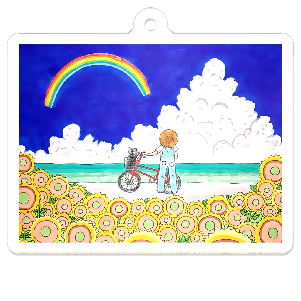 アートとメルヘンと創作の森のノスタルジック童画 「夏の終わりの海岸で」(画・黒澤はるお)