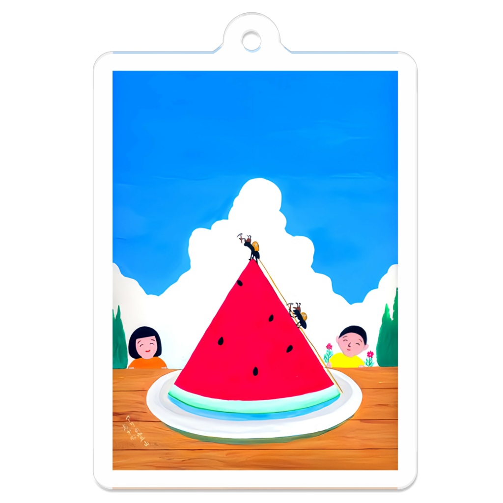 アートとメルヘンと創作の森のノスタルジック童画 「アリの登山」(画・秋野あかね)