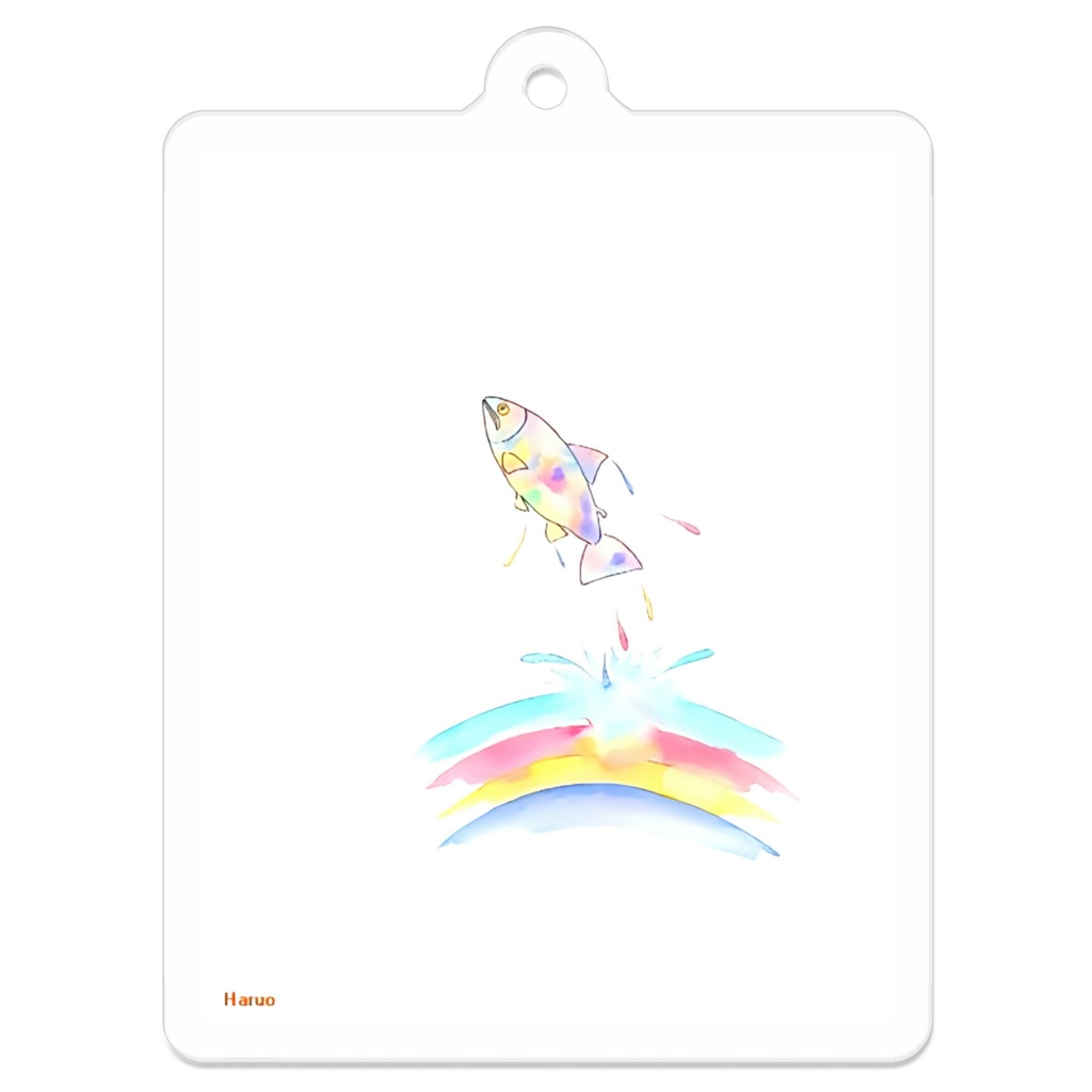 幸せを呼ぶ「虹の魚」(画・黒澤はるお) 