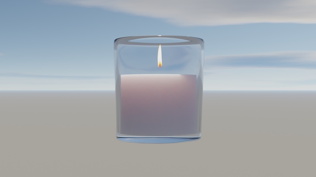 グラスキャンドル【セット】 3Dモデル