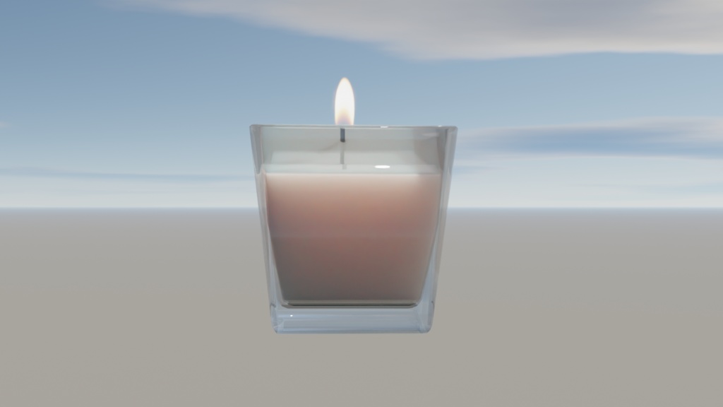 グラスキャンドル【セット】 3Dモデル