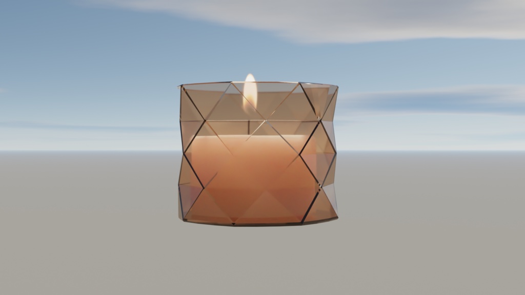 グラスキャンドル【5種・単品】3Dモデル