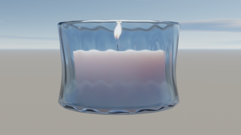 グラスキャンドル【5種・単品】3Dモデル