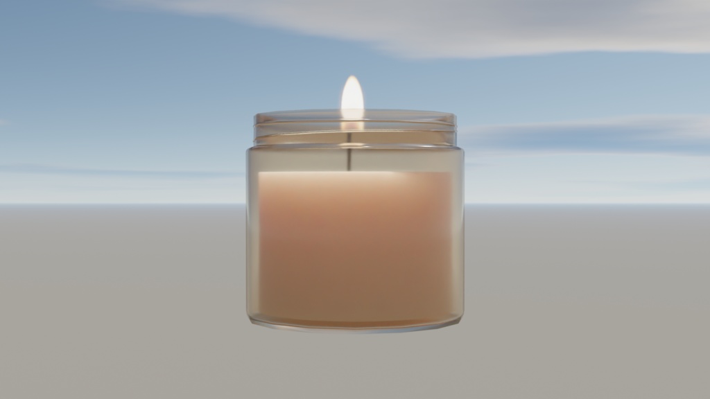 グラスキャンドル【5種・単品】3Dモデル