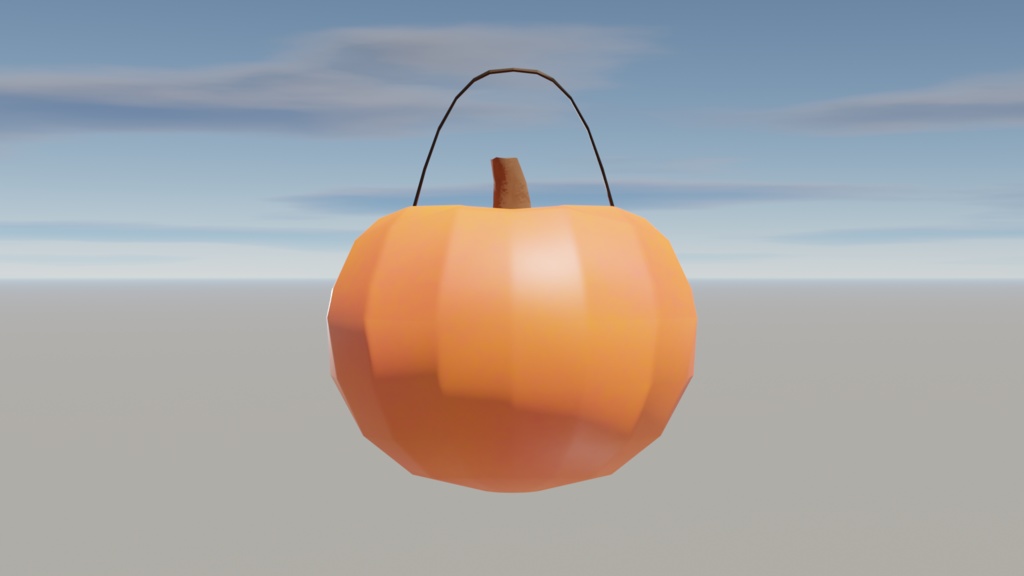 ジャック・オー・ランタン【ローポリ】 3Dモデル