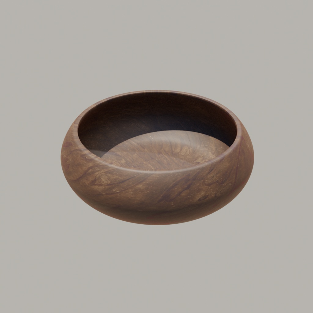 木のお皿【3種】3Dモデル