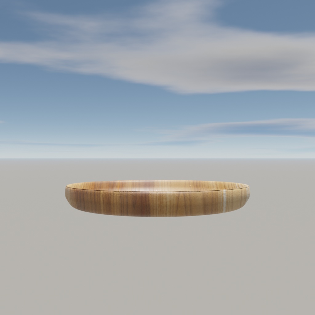 木のお皿【3種】3Dモデル