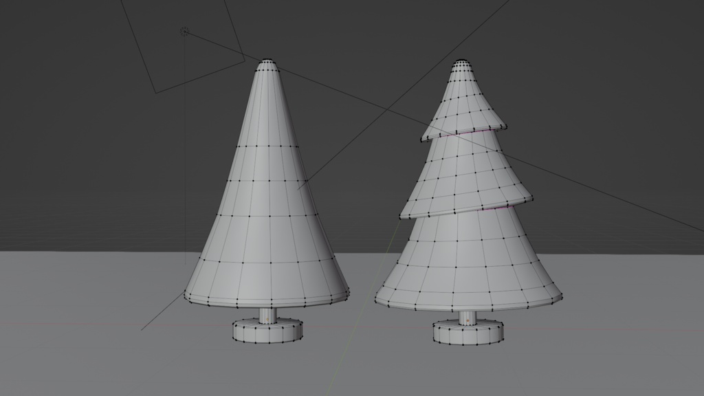 木のクリスマスツリー /Wooden Christmas tree【2種】 3Dモデル