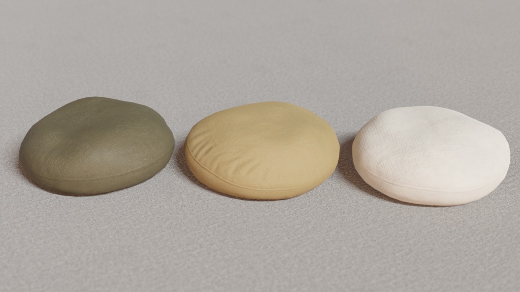 クッション/round cushion 3Dモデル