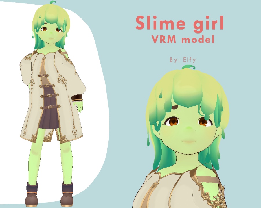 【 VRoid 】Slime Girl VRM Model