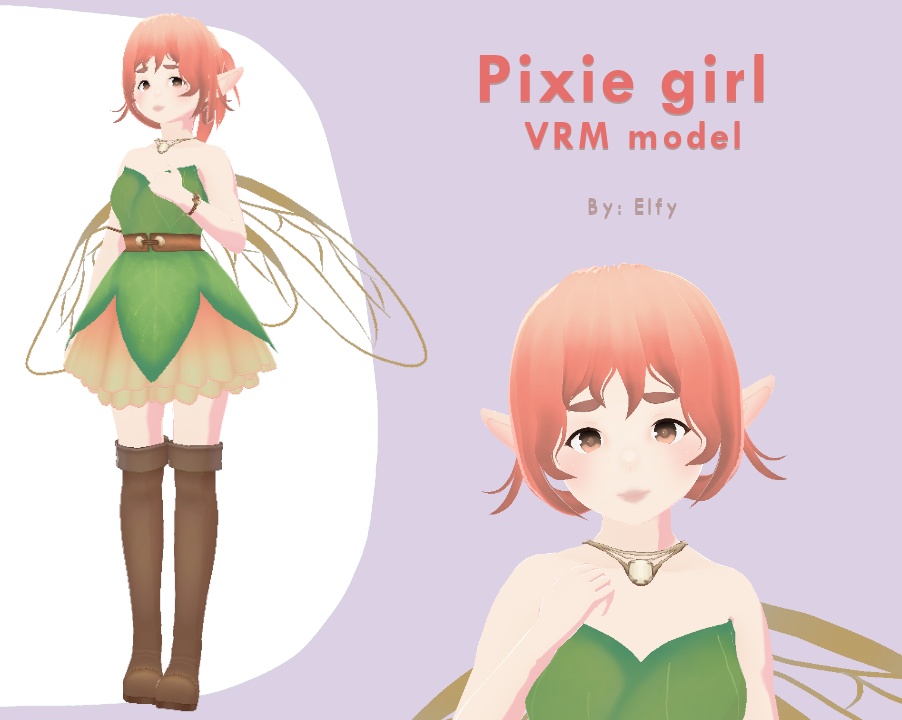 【 VRoid 】Fairy / Pixie Girl VRM Model