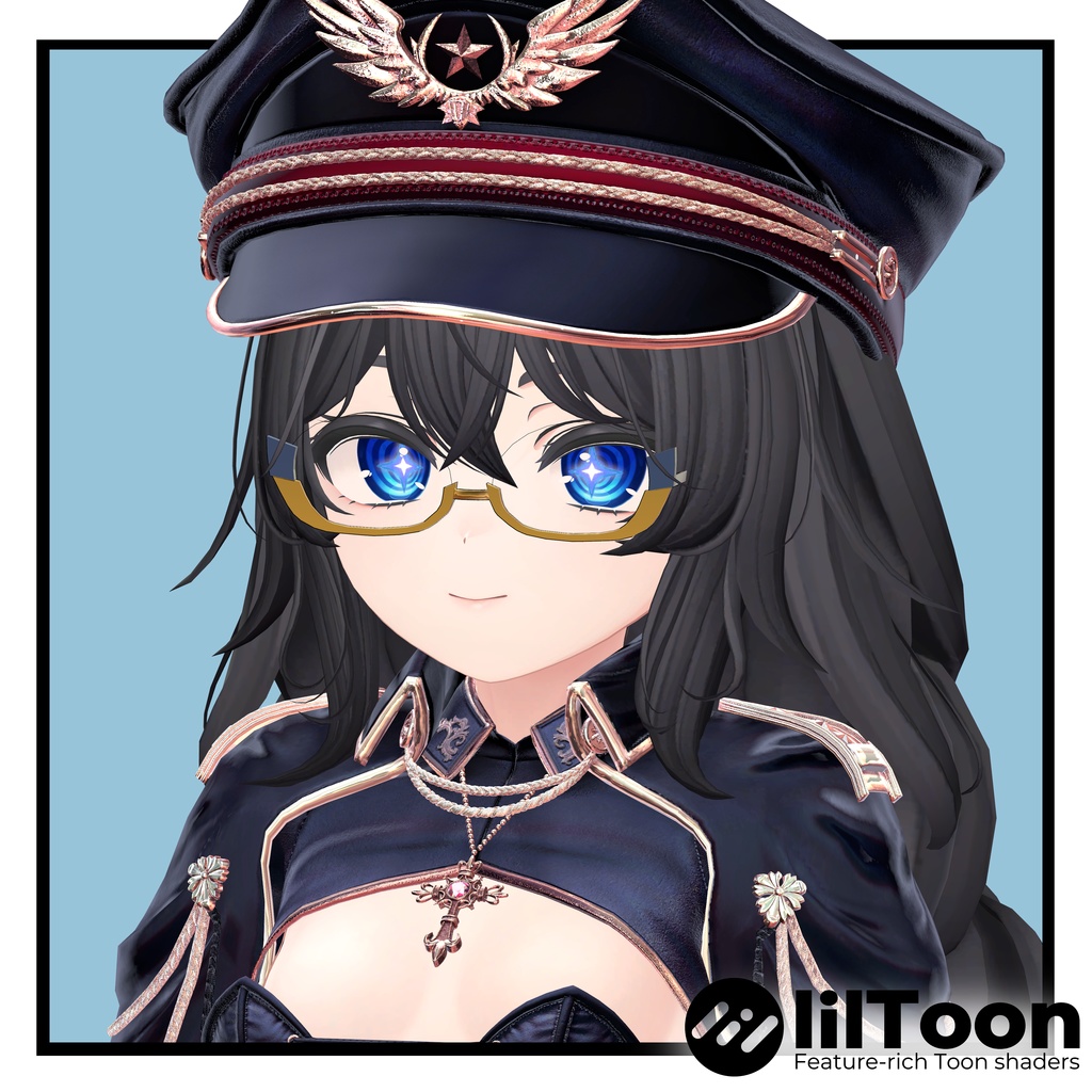 【VRChat想定】アンダーリムメガネ-Under Rim-