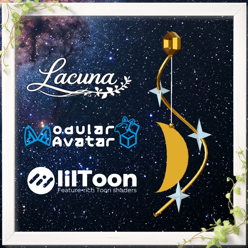 【VRChat向けアクセサリー】MoonLight - Earring