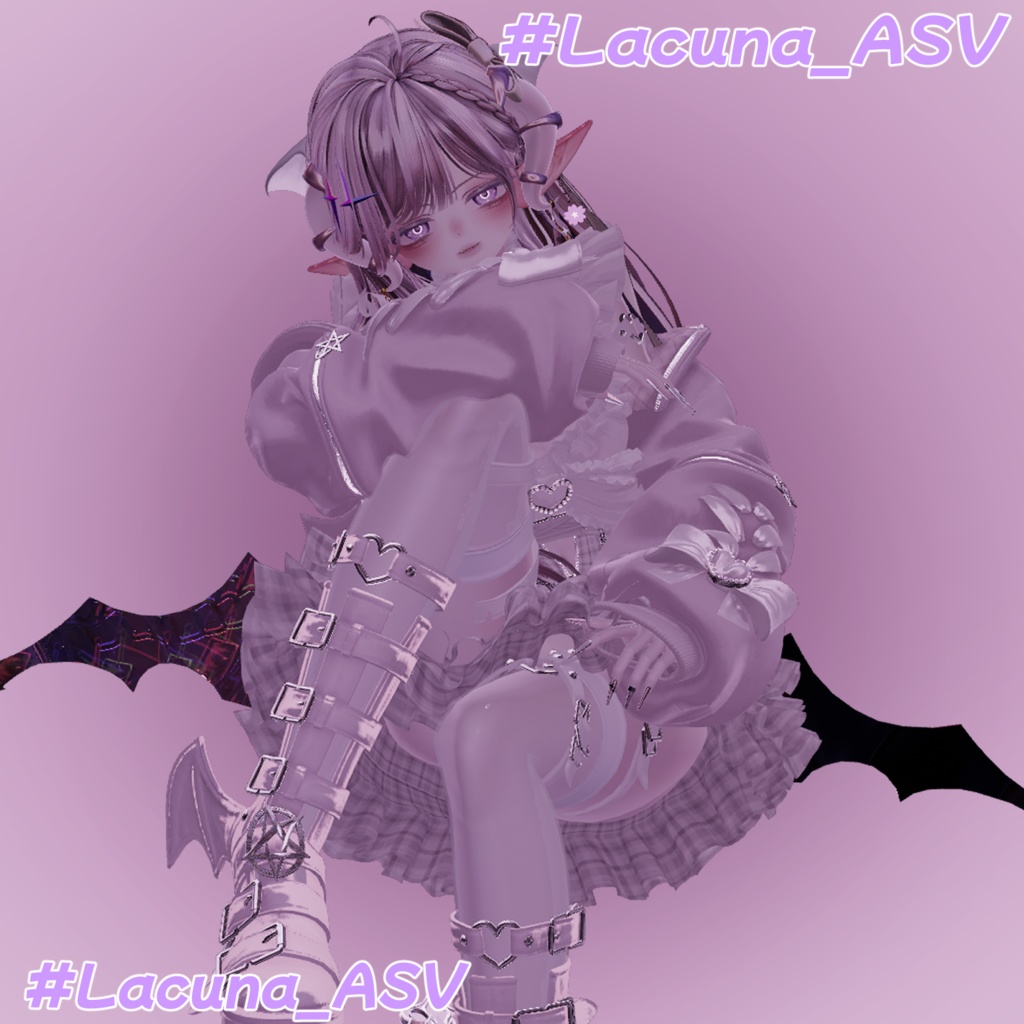 【VRChat向けアクセサリー】Magical Devil - Wing & Horn