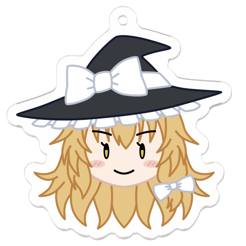 霧雨魔理沙ちび顔アクリルキーホルダー 東方project Kisaragi Works Booth