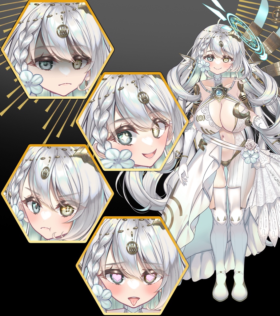 【限定1点】Vtuber天使型アンドロイド【Live2D】