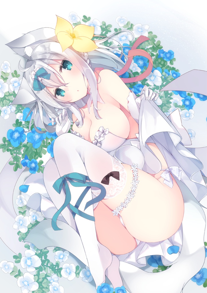 （受注）空猫白ドレスB2タペストリー
