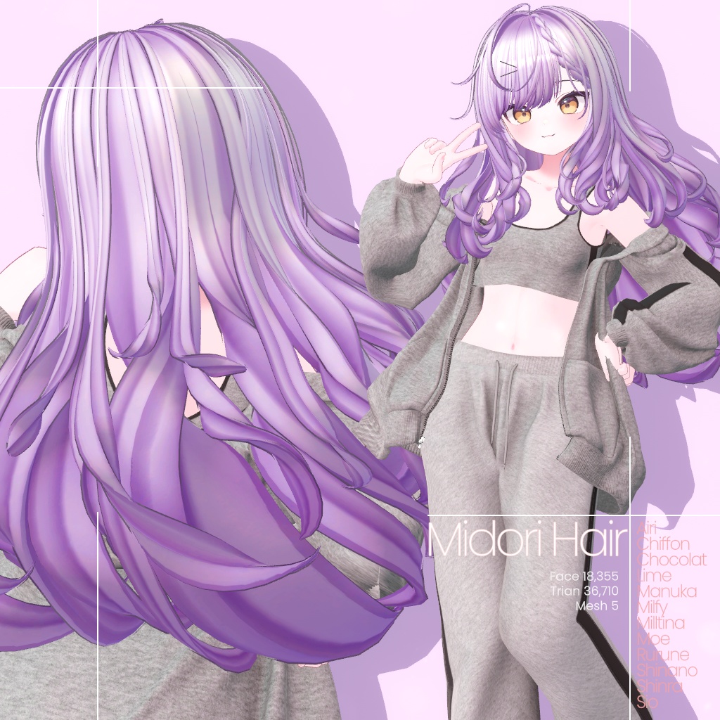 [12 Avatars] Midori Hair 缩略图 7