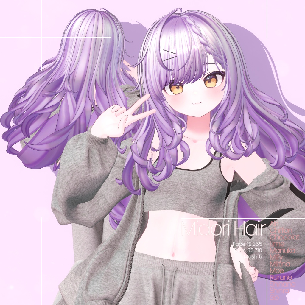 [12 Avatars] Midori Hair 缩略图 6