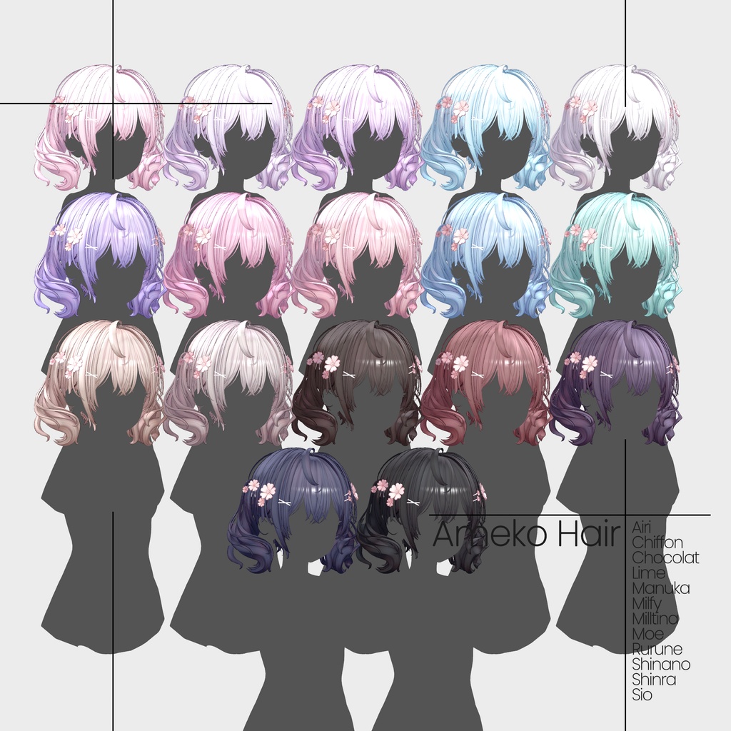 [12 Avatars] Ameko Hair 缩略图 8