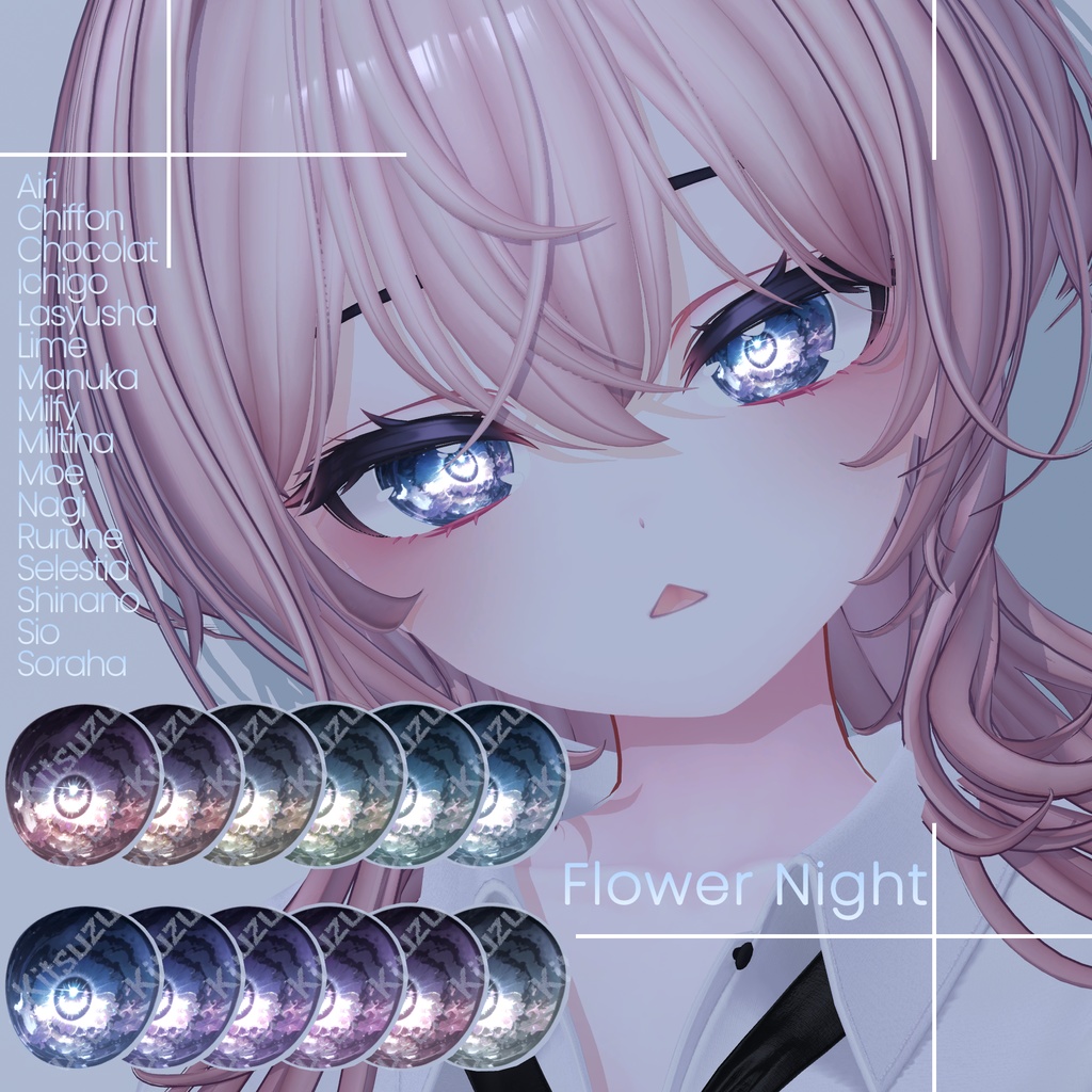 【16 Avatars】 Flower Night Eye Textures