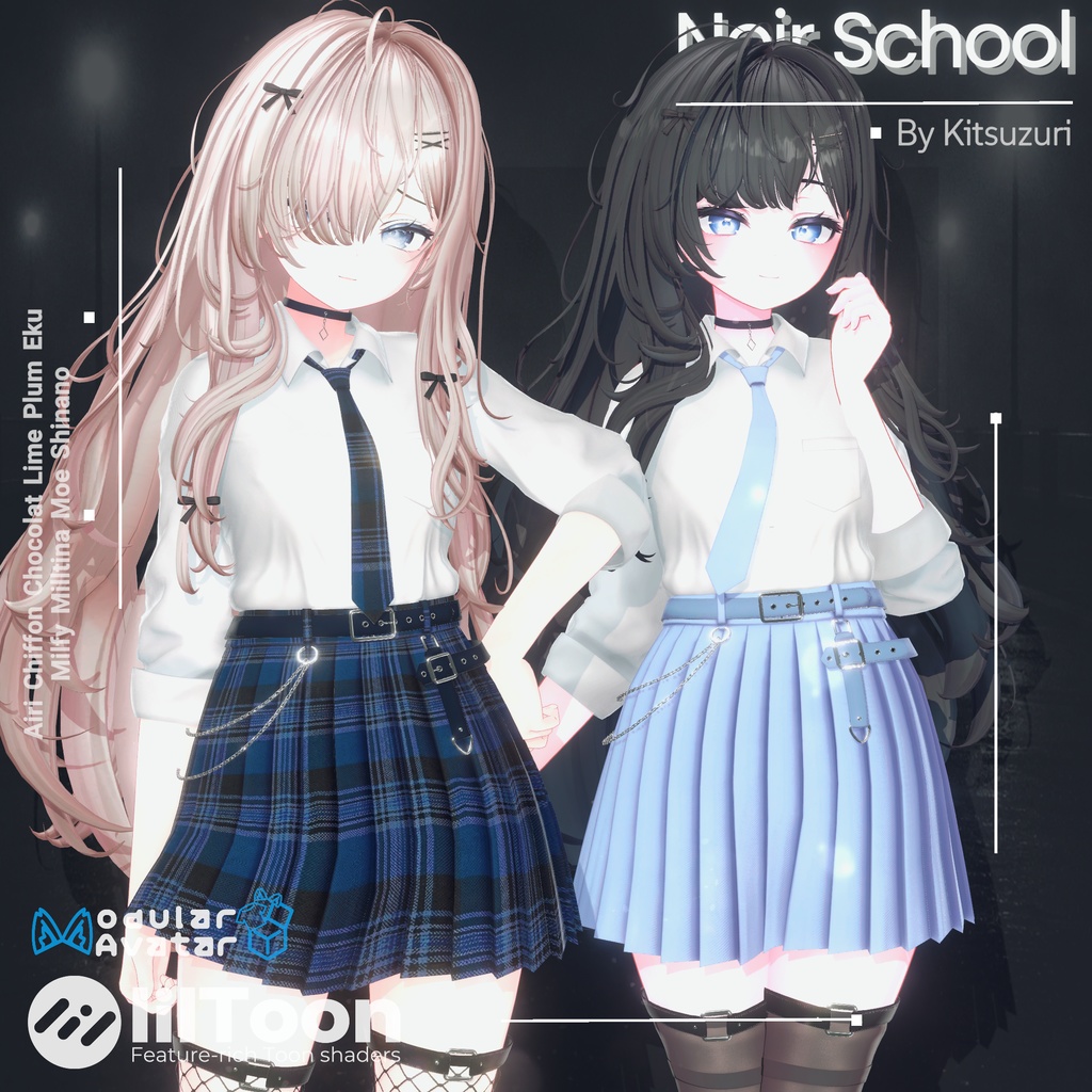 -20% [10 Avatars] Noir School