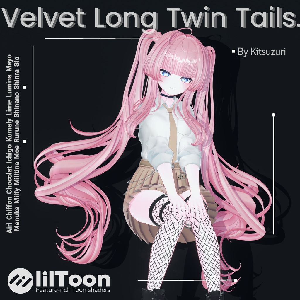[16 Avatars] Velvet Long Twin Tails Hair 缩略图 2