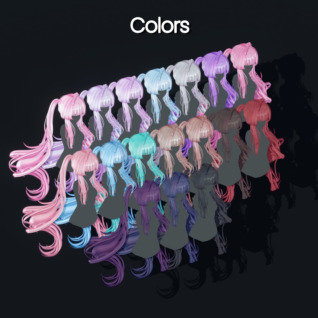 [16 Avatars] Velvet Long Twin Tails Hair 缩略图 7