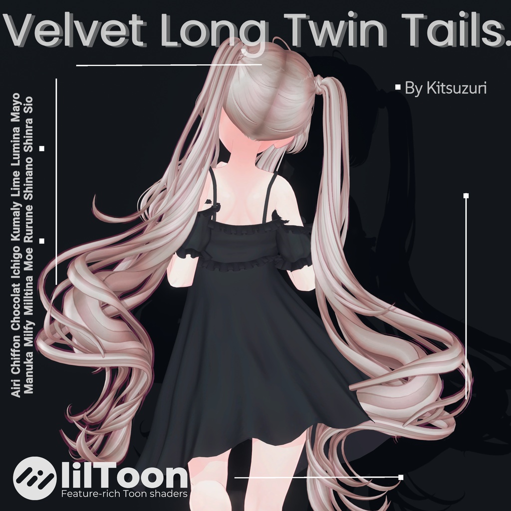 [16 Avatars] Velvet Long Twin Tails Hair 缩略图 5