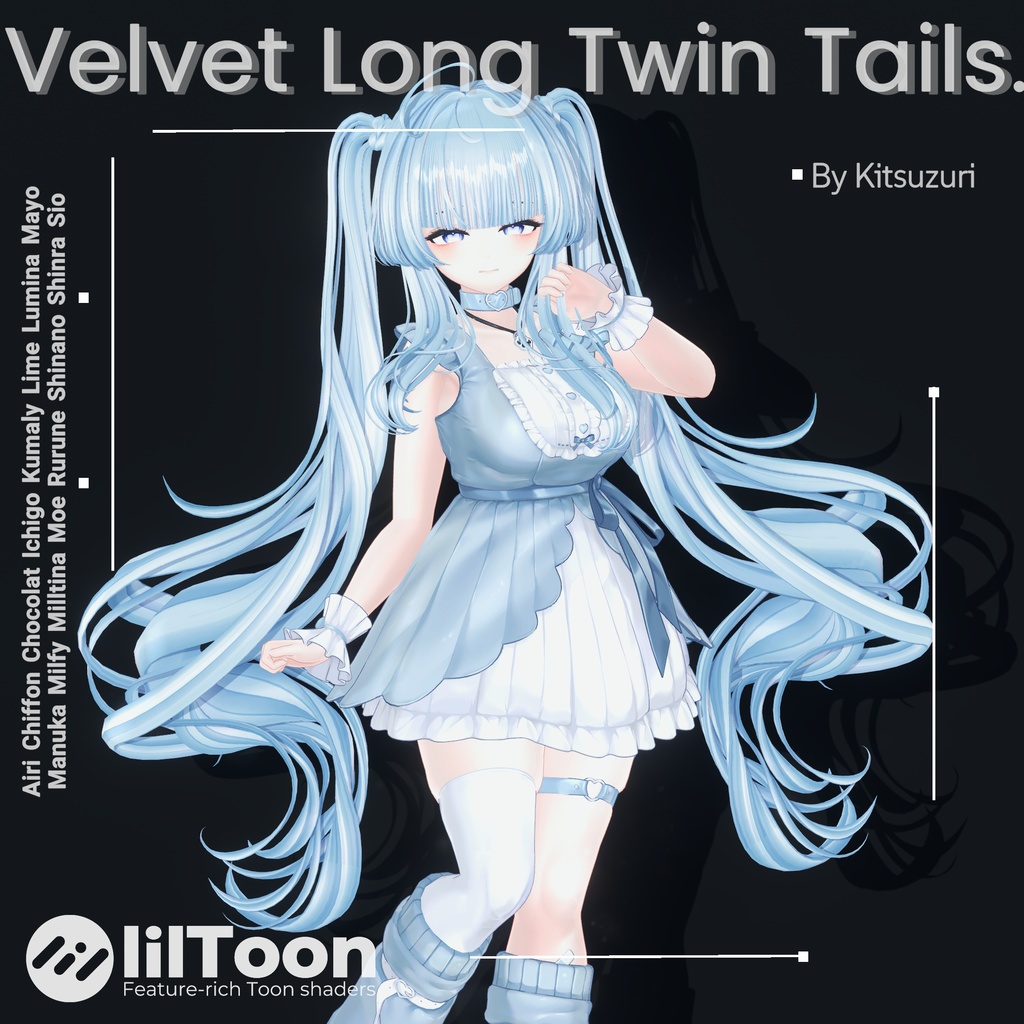 [16 Avatars] Velvet Long Twin Tails Hair 缩略图 3