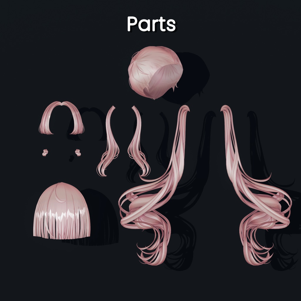 [16 Avatars] Velvet Long Twin Tails Hair 缩略图 6