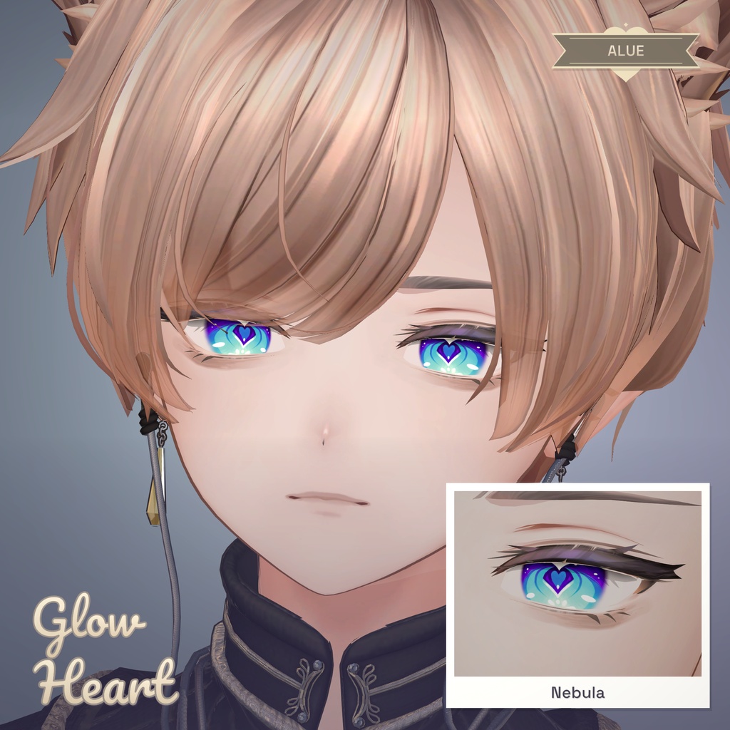 【40アバター対応】Glow Heart Eyes
