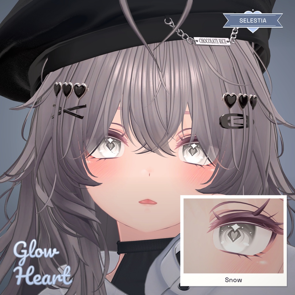 【40アバター対応】Glow Heart Eyes