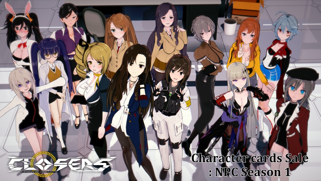 CLOSERS Season 1 NPC 14 Koikatsu Cards Package