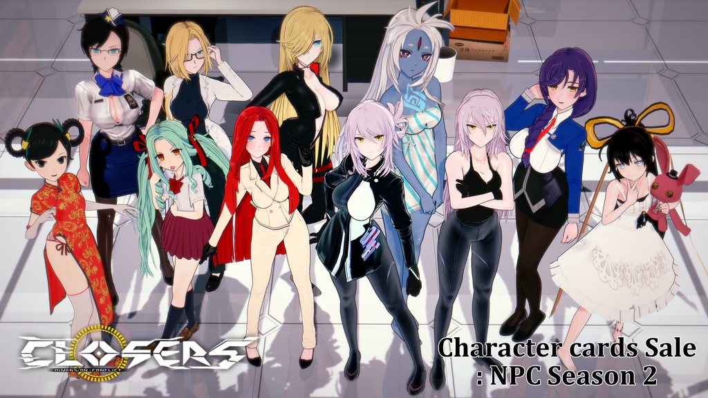 CLOSERS Season 2 NPC 11 Koikatsu Cards Package